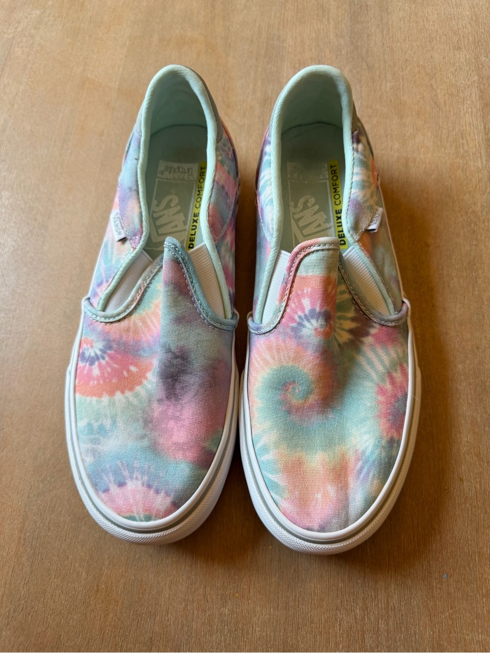Vans Kids Slip-On Sneakers in Pastel Tie-Dye